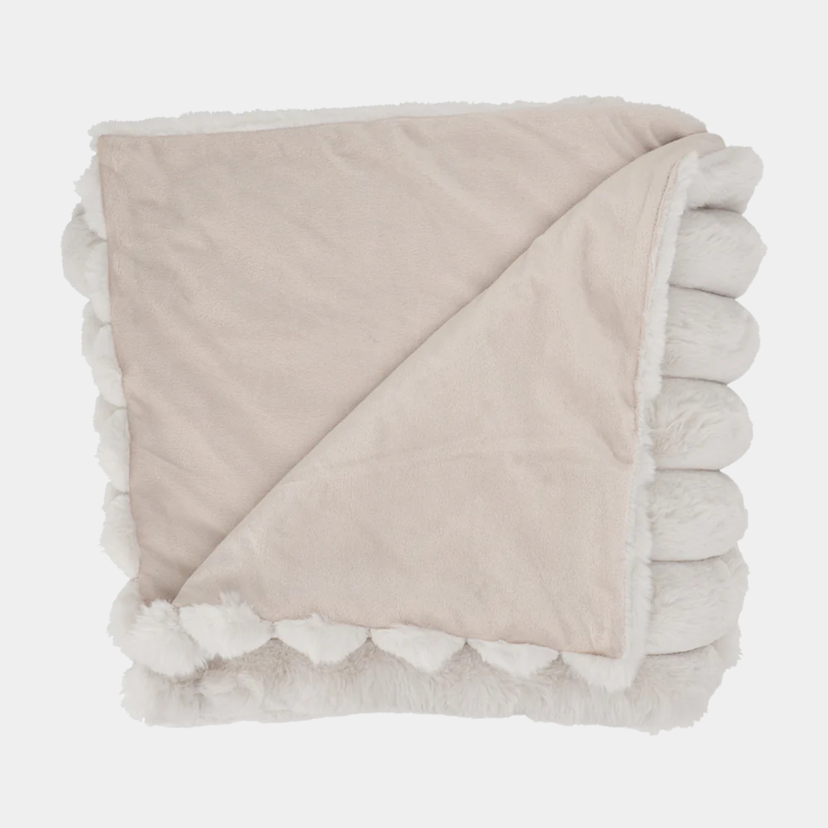 Throw Ribbed Fur - Dove Grey