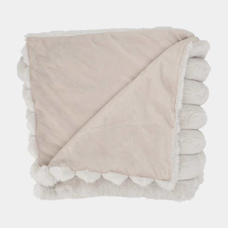 Throw Ribbed Fur - Dove Grey