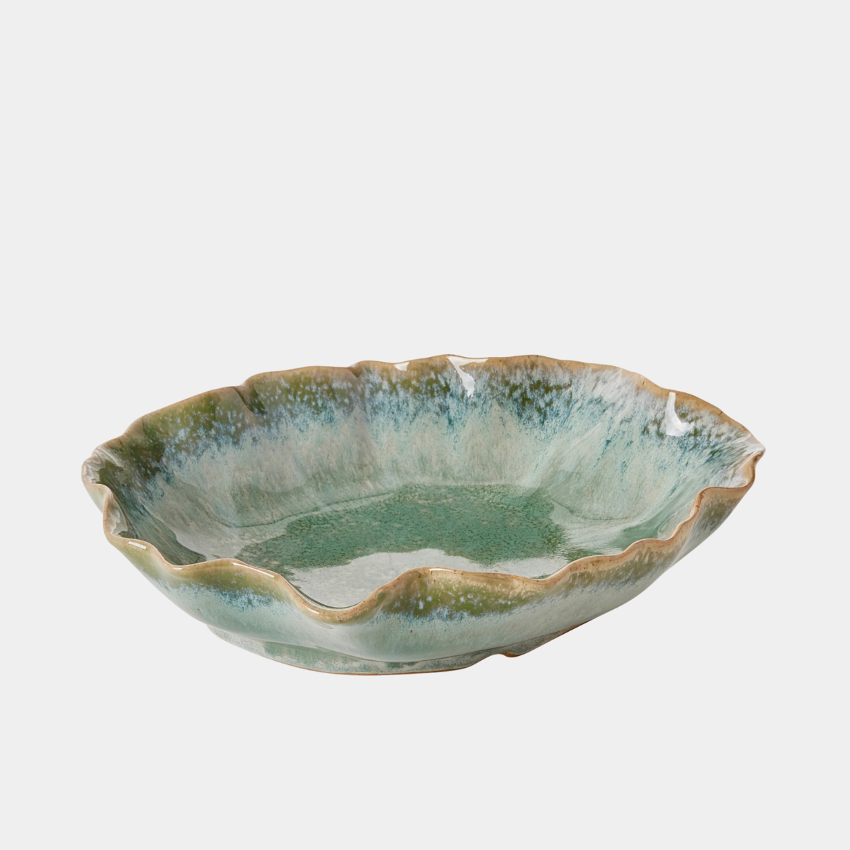 Alba Green Glazed Decorative Plate