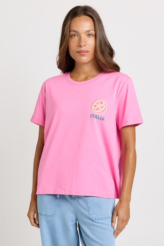 Betty Basics Ellia Print Tee, Italian Orange Print