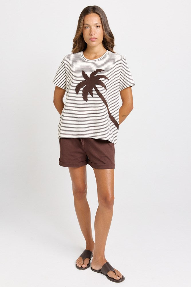 Betty Basics Tibby Tee, Chocolate Stripe