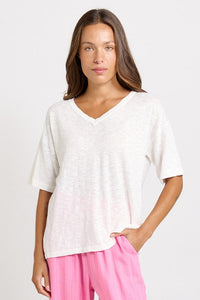 Betty Basics Aries V-Neck Top, White