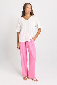Betty Basics Aries V-Neck Top, White