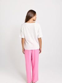 Betty Basics Aries V-Neck Top, White