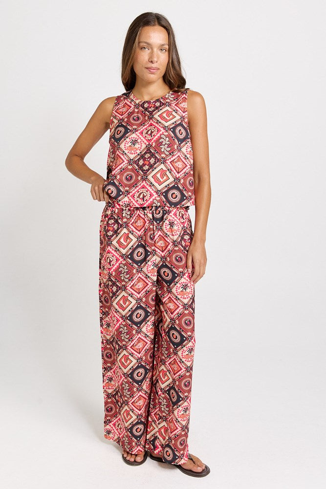 Betty Basics Sable Wide Leg Pant, Coco Print