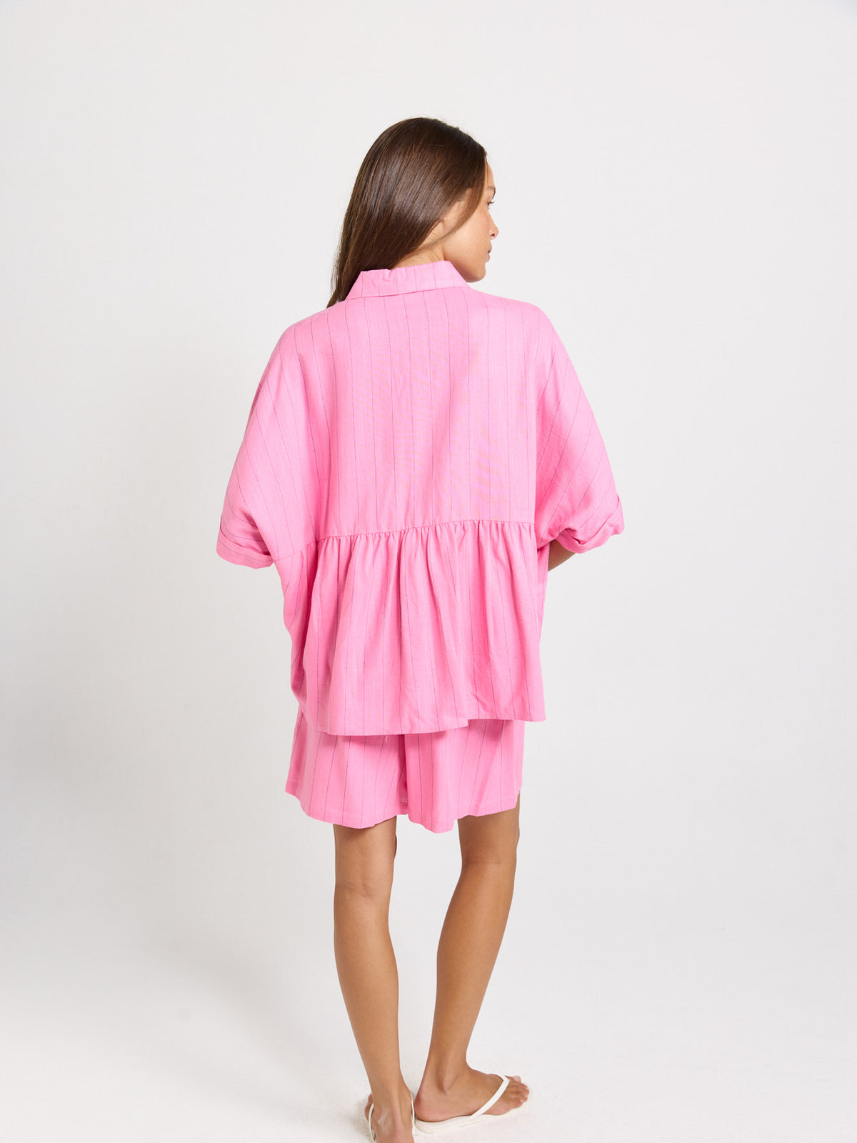 Betty Basics Ophelia Shirt, Pink/Teal Stripe