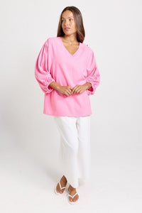 Betty Basics Bella Blouse, Pink