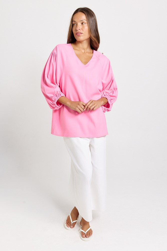 Betty Basics Bella Blouse, Pink