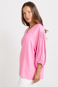 Betty Basics Bella Blouse, Pink