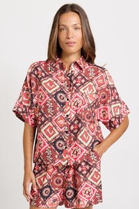 Betty Basics Sunset Shirt, Coco Print