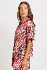 Betty Basics Sunset Shirt, Coco Print
