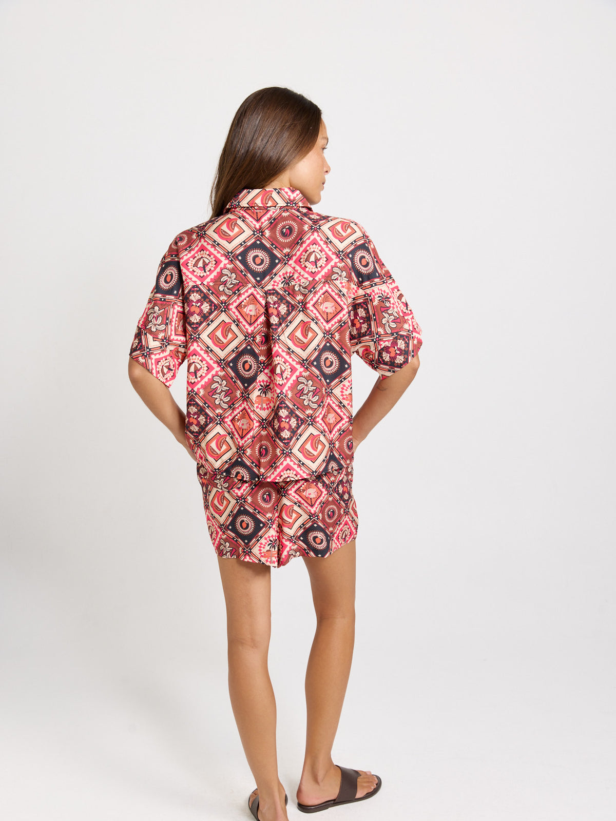 Betty Basics Sunset Shirt, Coco Print