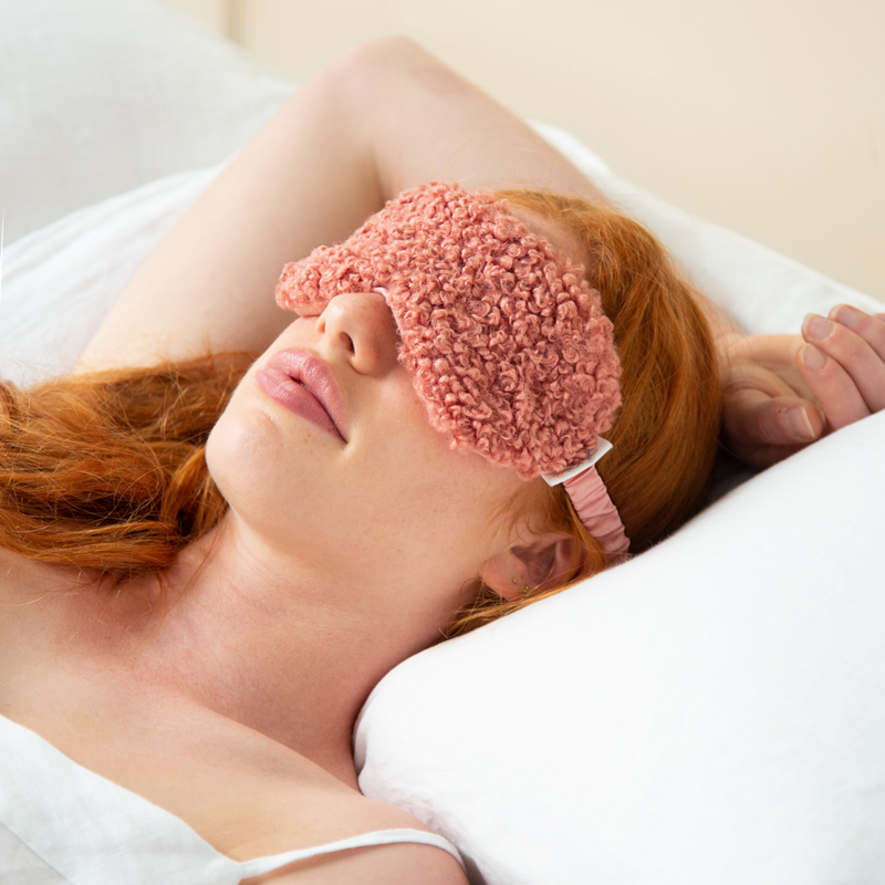 Boucle Eye Mask - Clay Pink