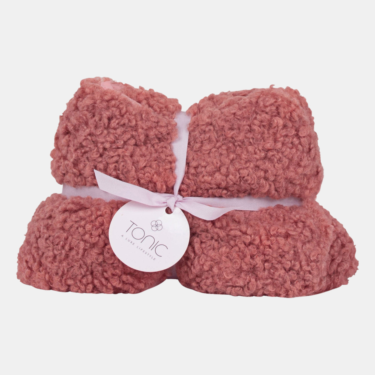 Boucle Heat Wrap - Clay Pink