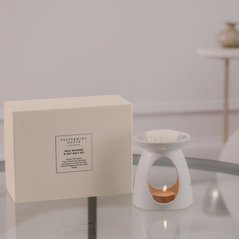 Ceramic Warmer & Wax Melt Gift Set