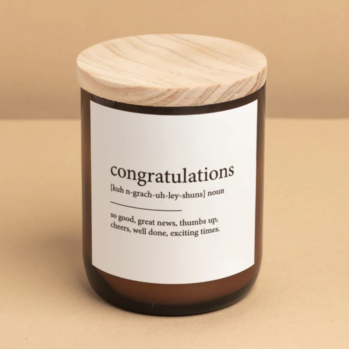 Congratulations - Dictionary Candle