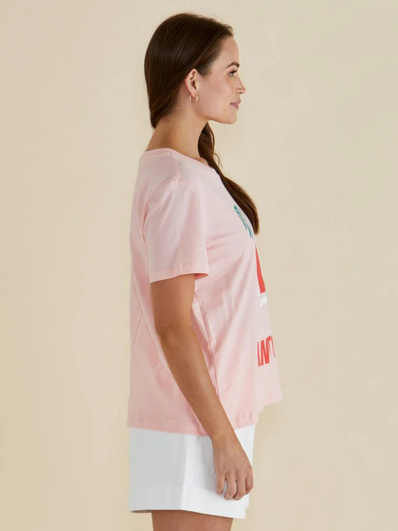 Ellia Crew Tee - Santorini Print