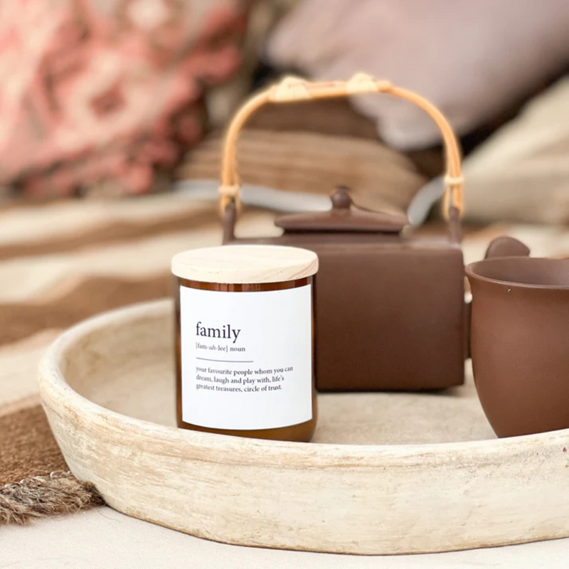 Family - Dictionary Candle