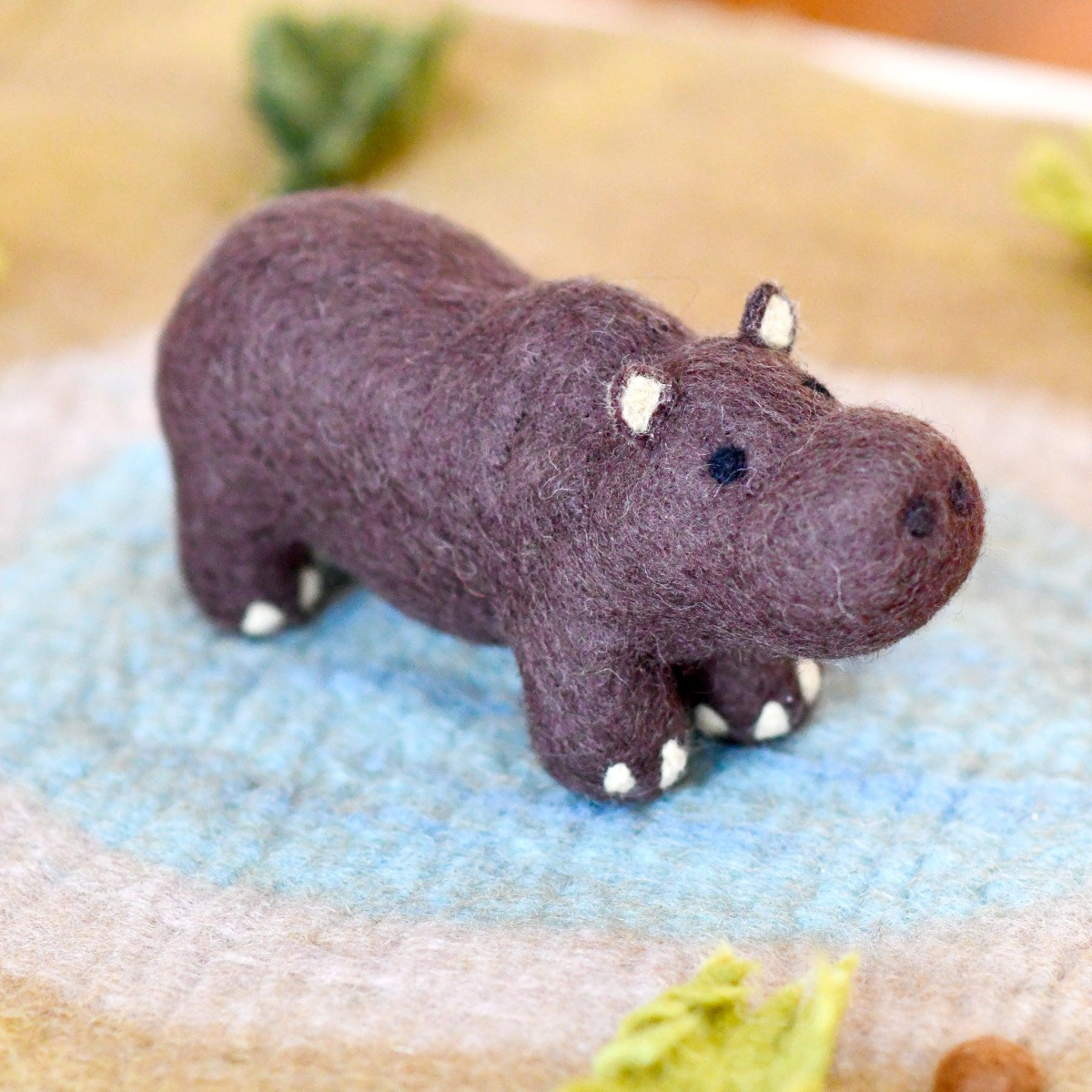 Felt Hippo Soft Toy