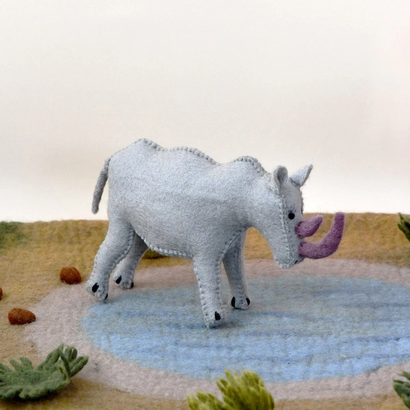 Felt Rhinoceros Soft Toy