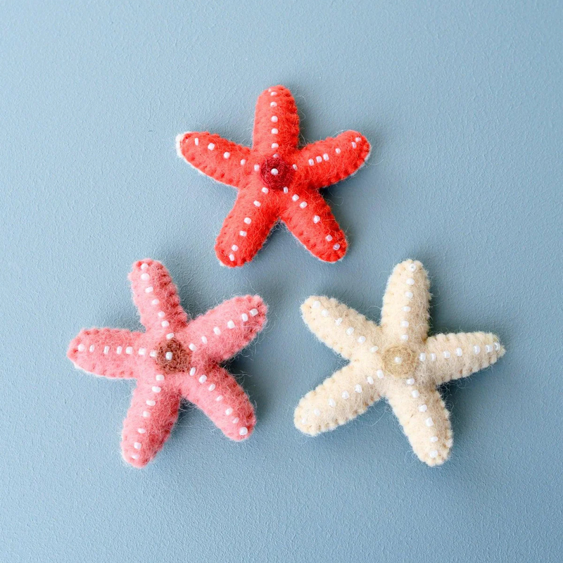 Felt Starfish - Set of 3
