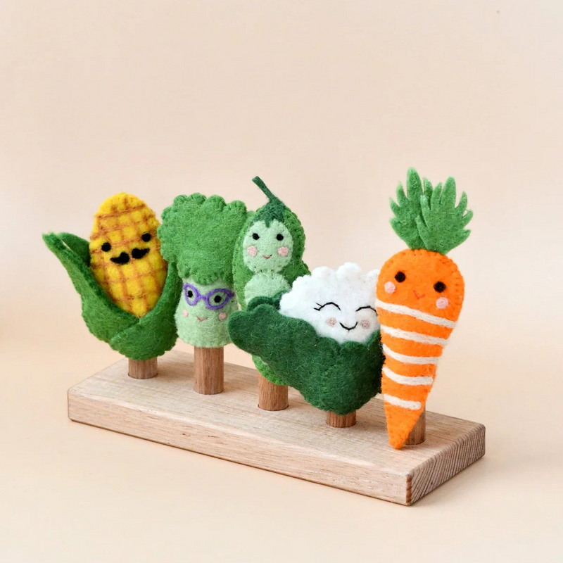 Felt Vegetables - Finger Puppets Set
