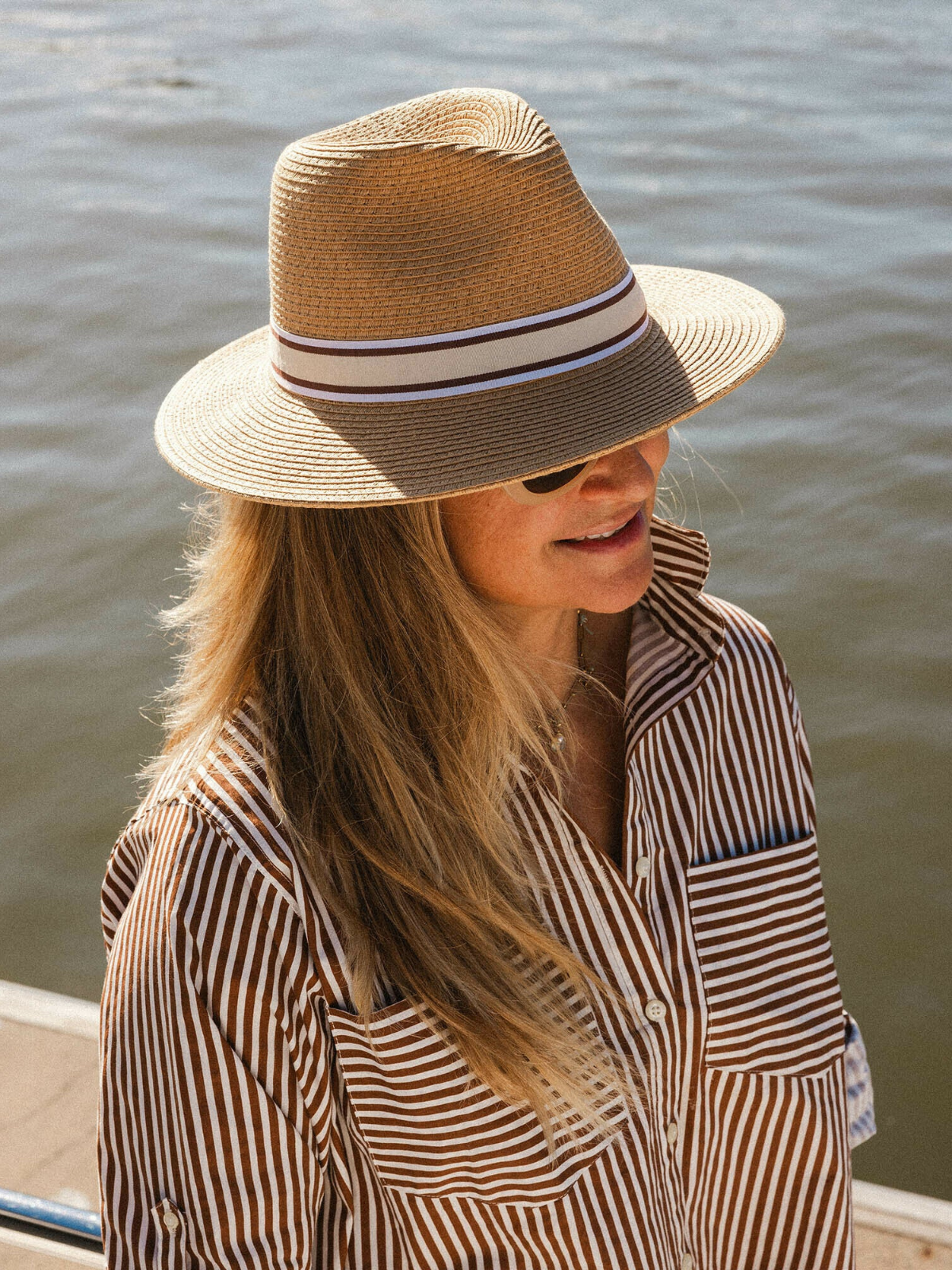 Freddie Hat - Sand Camel Stripe