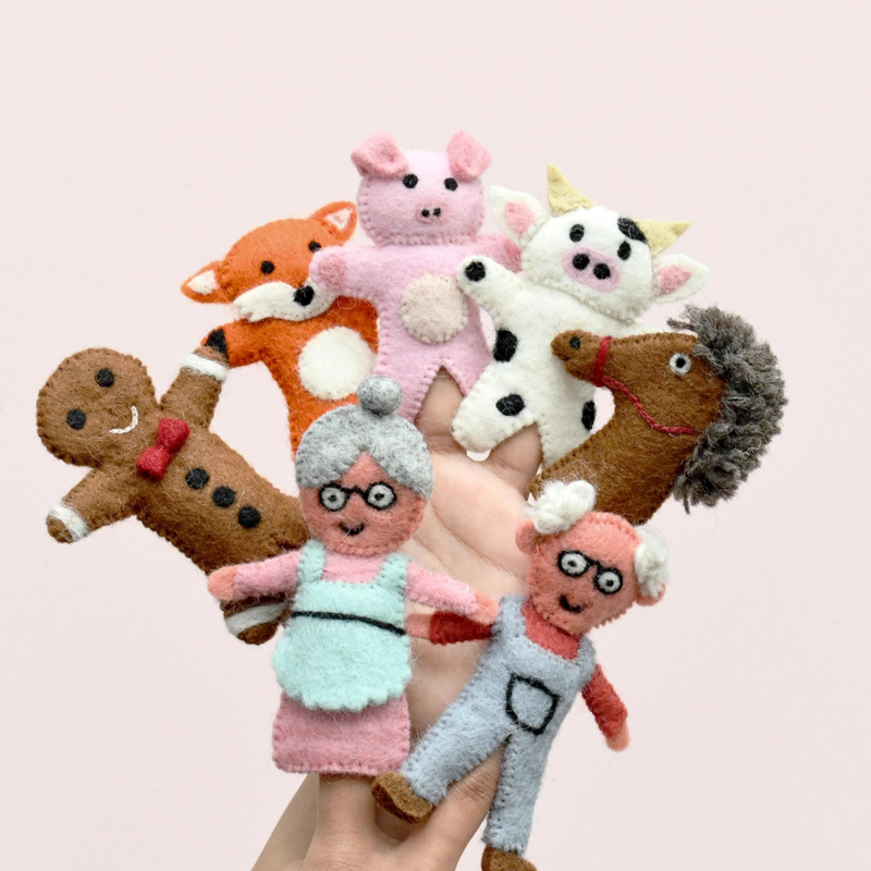 Gingerbread Man - Finger Puppet Set