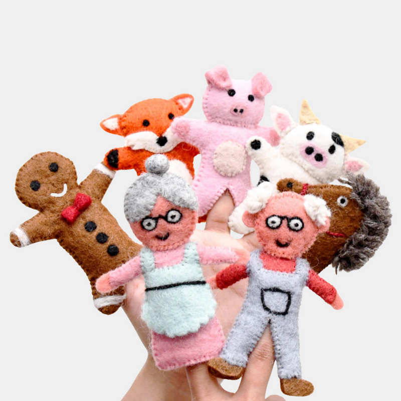 Gingerbread Man - Finger Puppet Set