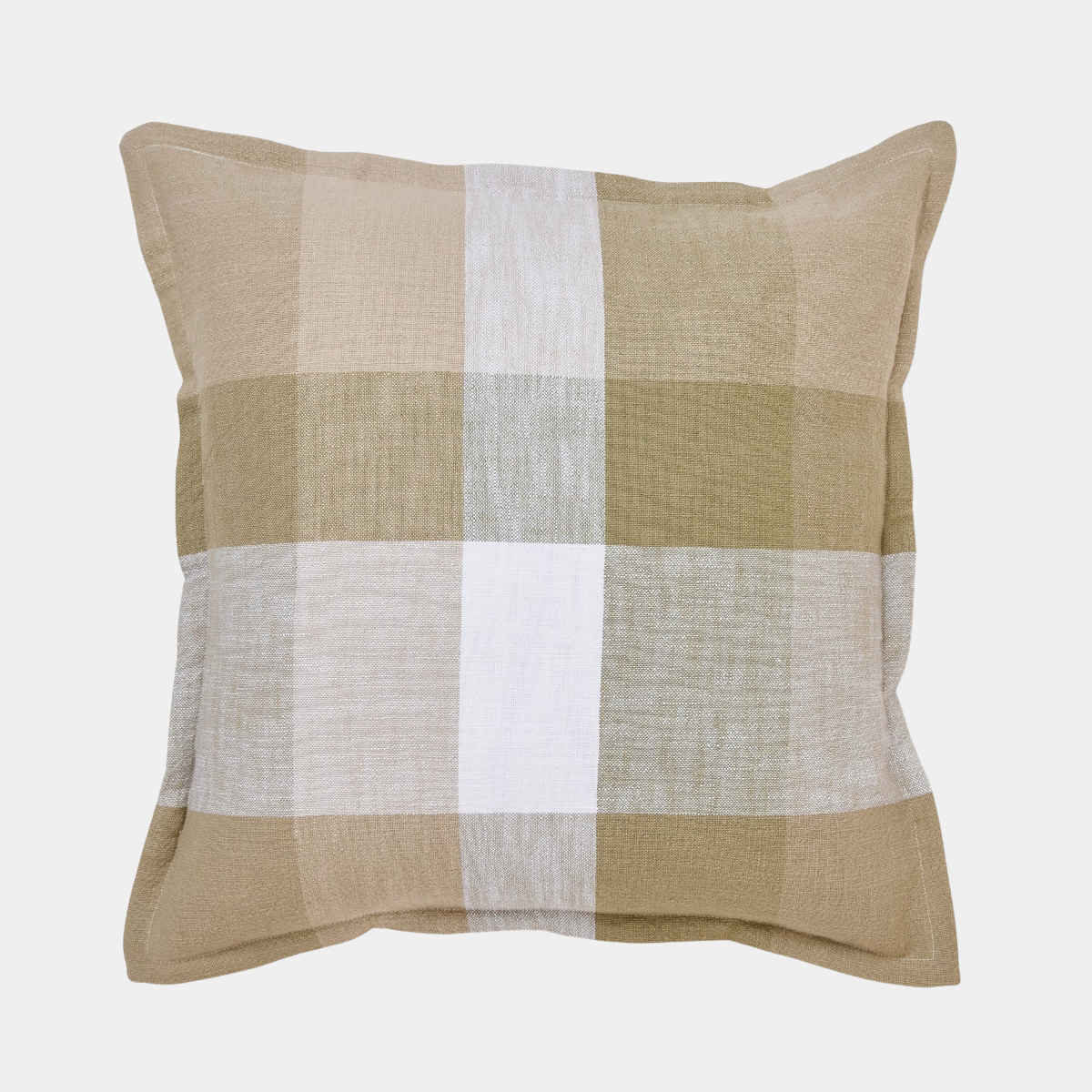 Heide Green Check Cushion