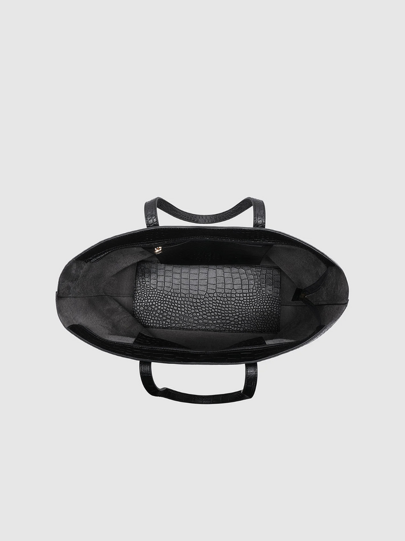 Hudson Tote Bag - Croc Black