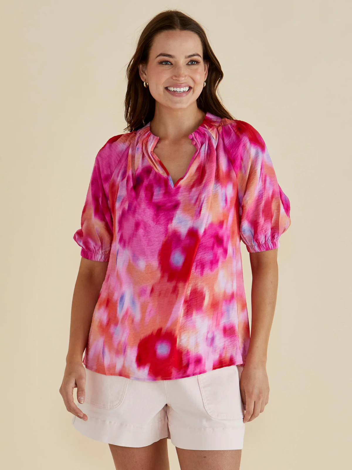 Joanne Blouse - Floral Abstract Print