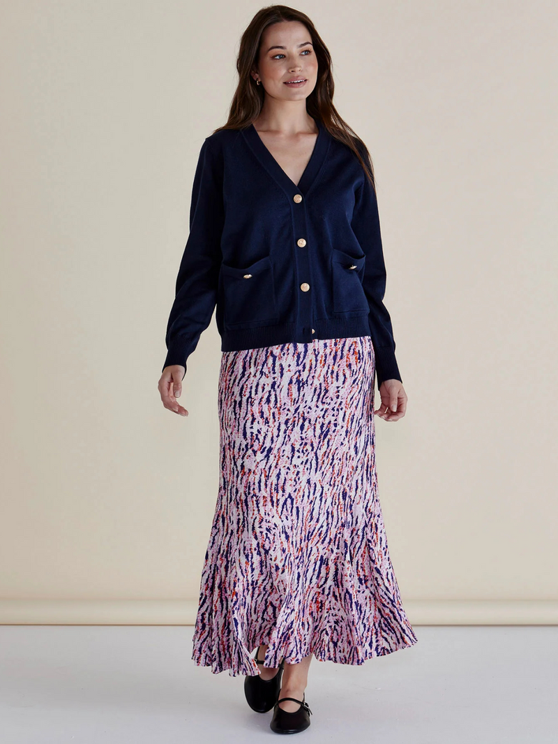 Leon Knit Cardigan - Navy