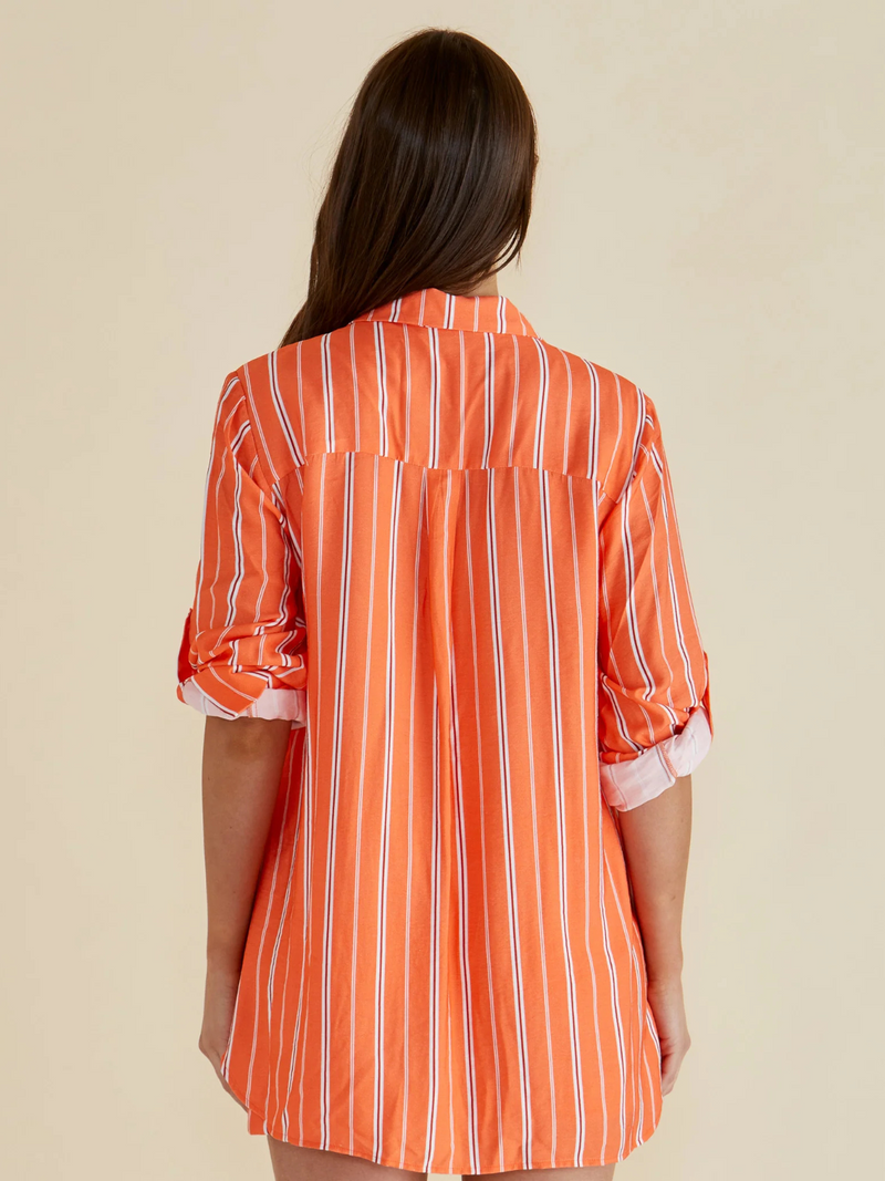 Mills Shirt - Peach Stripe