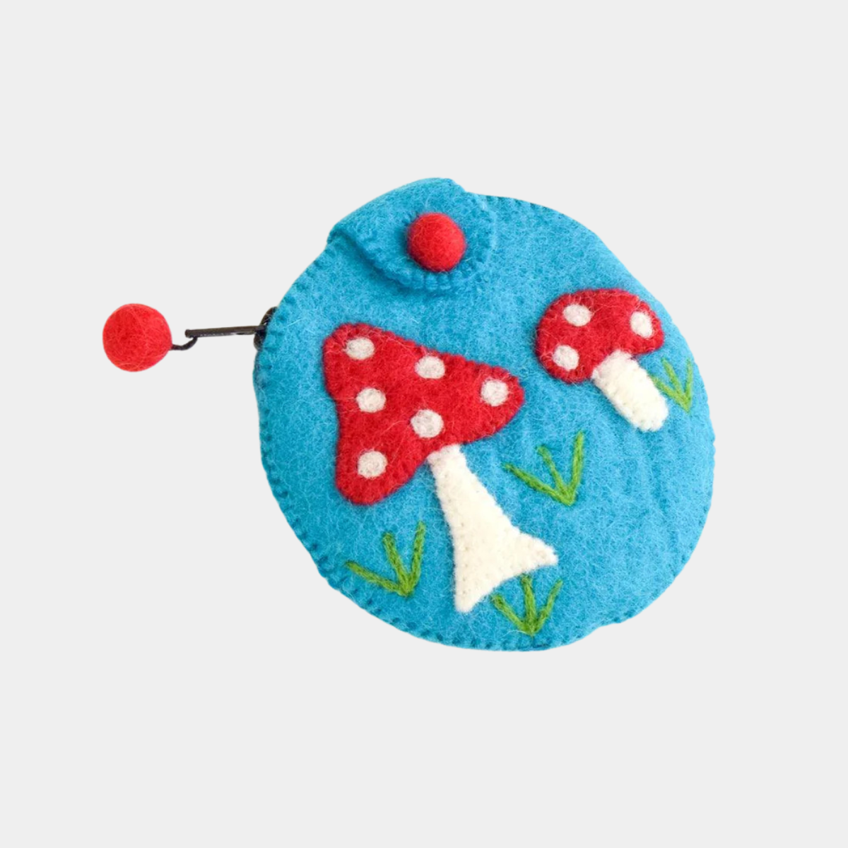 Mushroom Purse - Cyan