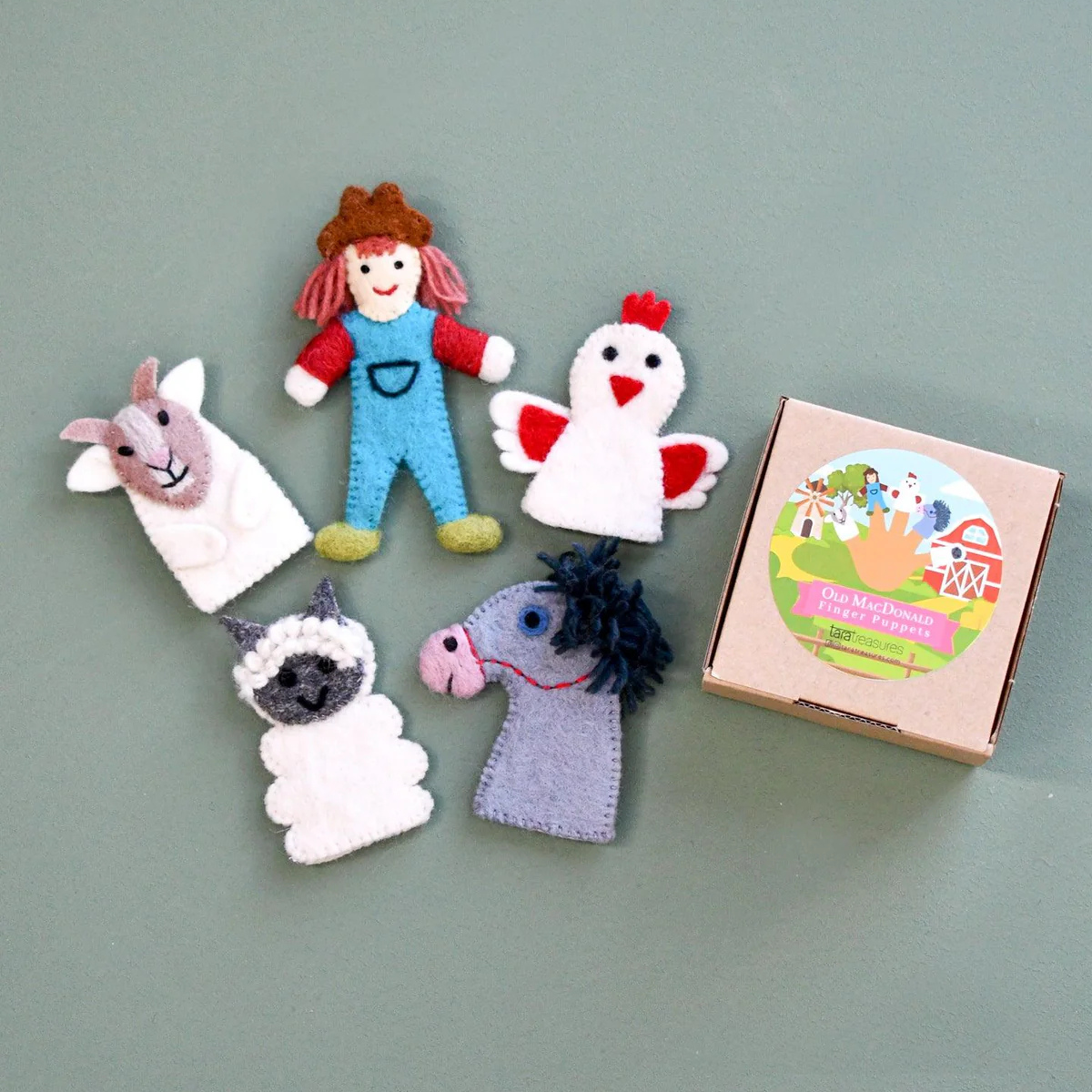 Old MacDonald Farm Animals B - Finger Puppet Set