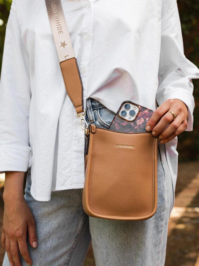 Parker Phone Crossbody Bag - Camel