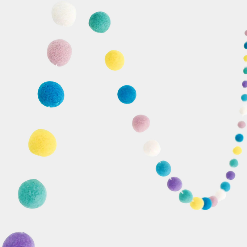 Pastel Pom Pom Garland