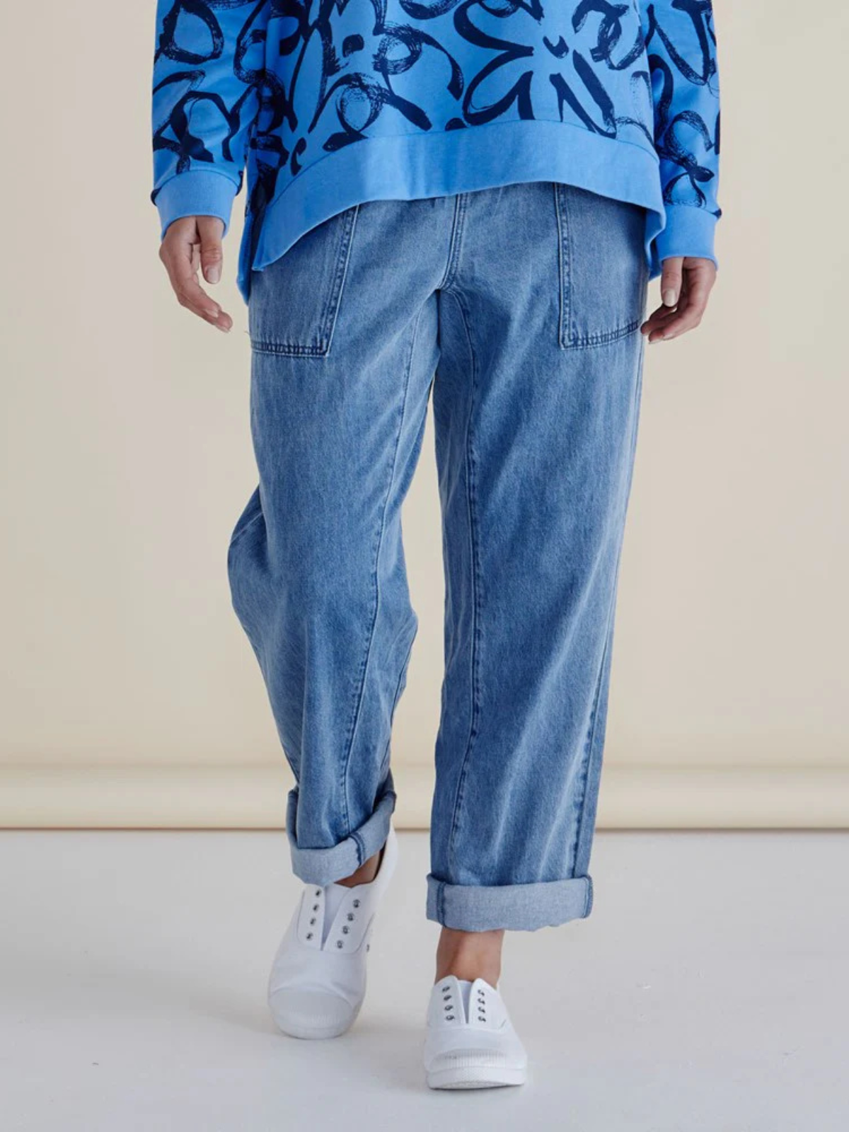 Quinn Cotton Jogger - Blue