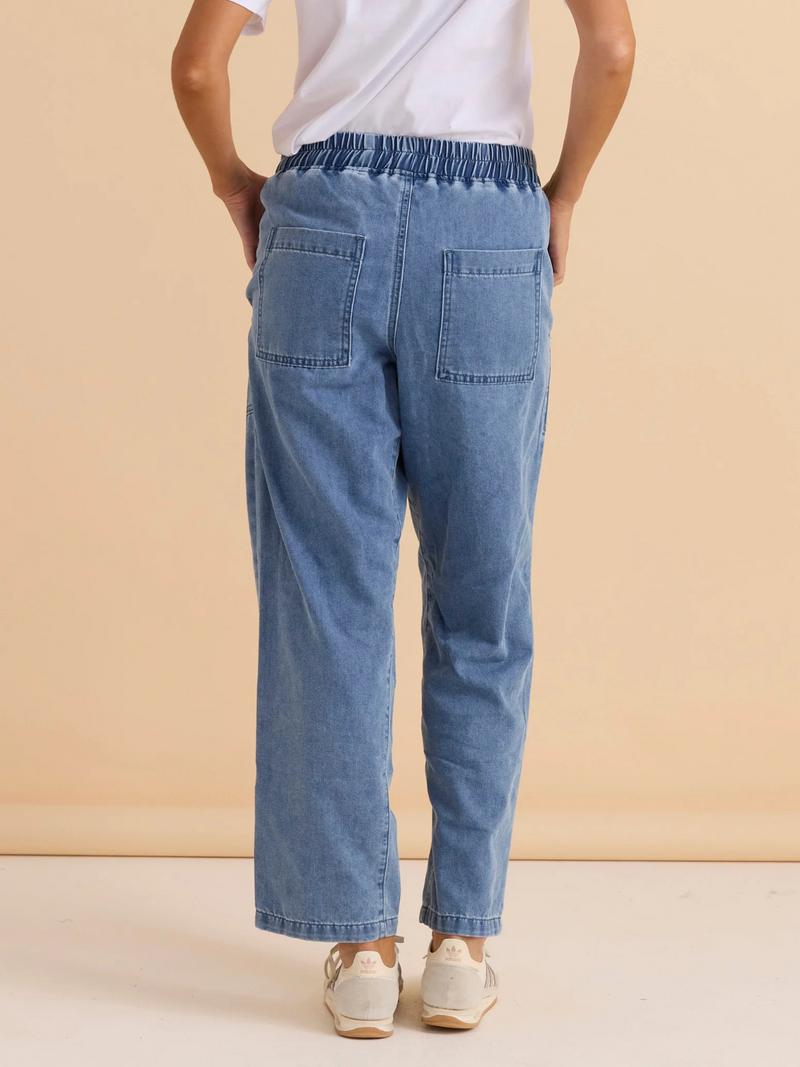 Quinn Cotton Jogger - Blue