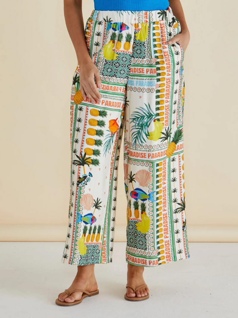 Sable Wide Leg Pant - Paradise Print