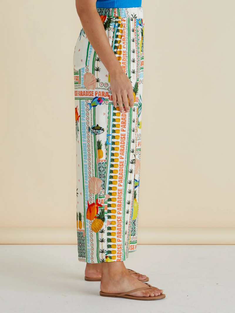 Sable Wide Leg Pant - Paradise Print
