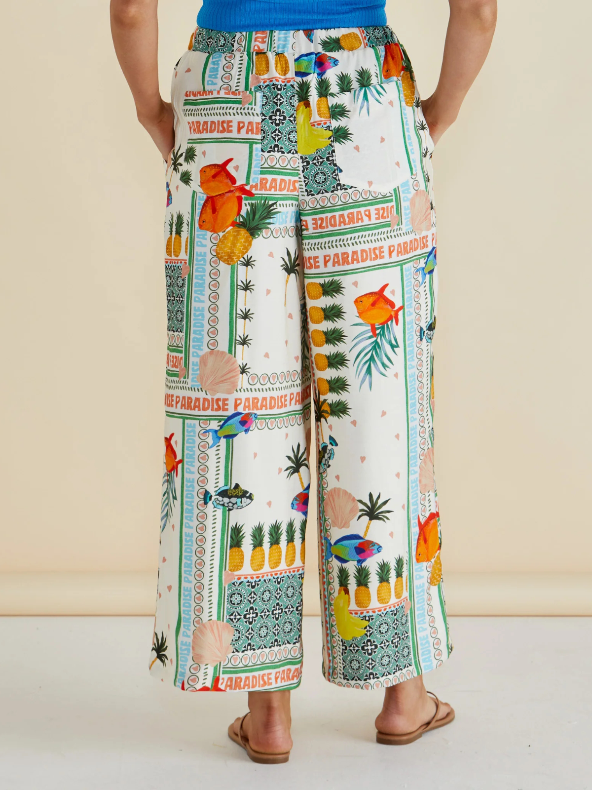 Sable Wide Leg Pant - Paradise Print
