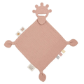 Silicone Muslin Comfort Teether - Rose
