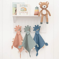 Silicone Muslin Comfort Teether - Rose