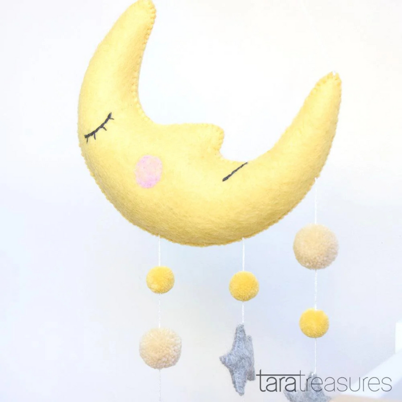Nursery Mobile - Sleeping Moon