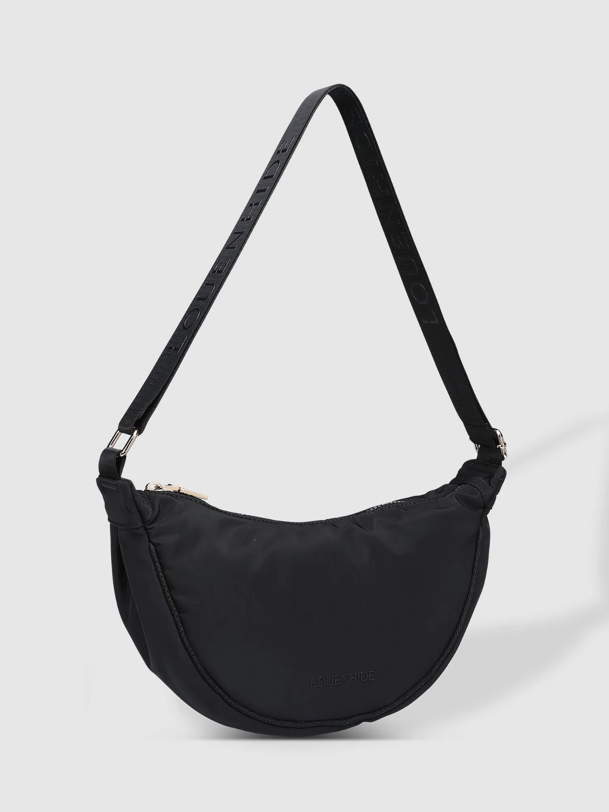 Sylvia Nylon Crossbody Bag - Black