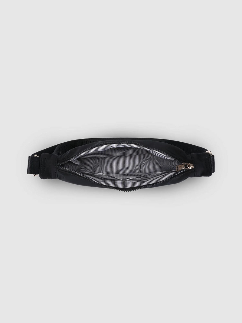 Sylvia Nylon Crossbody Bag - Black