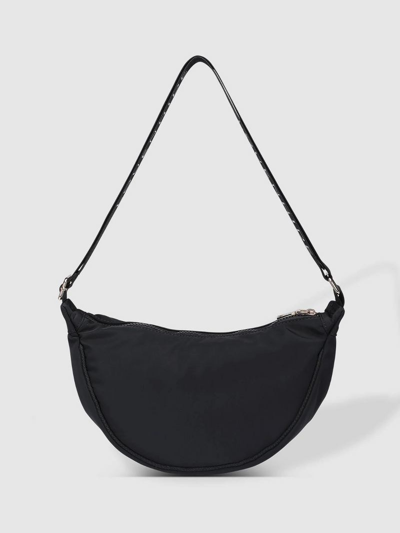 Sylvia Nylon Crossbody Bag - Black