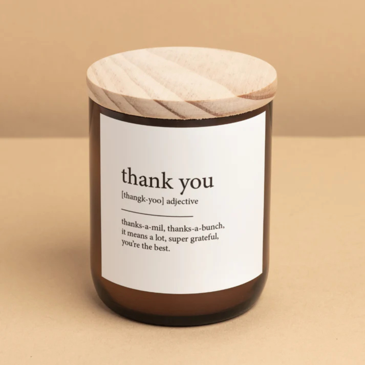 Thank You - Dictionary Candle